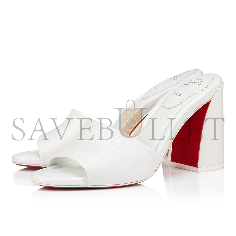 CHRISTIAN LOUBOUTIN JANE MULE 85 MM MULES-NAPPA LEATHER-BIANCO-WOMEN 1240728W302